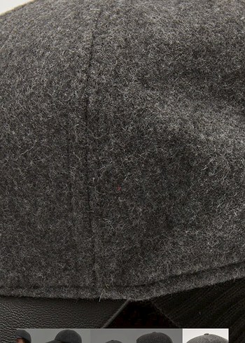 Gri Örgü Yün Şapka - Görsel 5