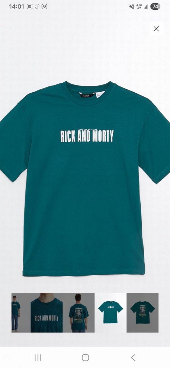 Turkuaz Baskılı Pamuklu Erkek Tişört - Görsel 5