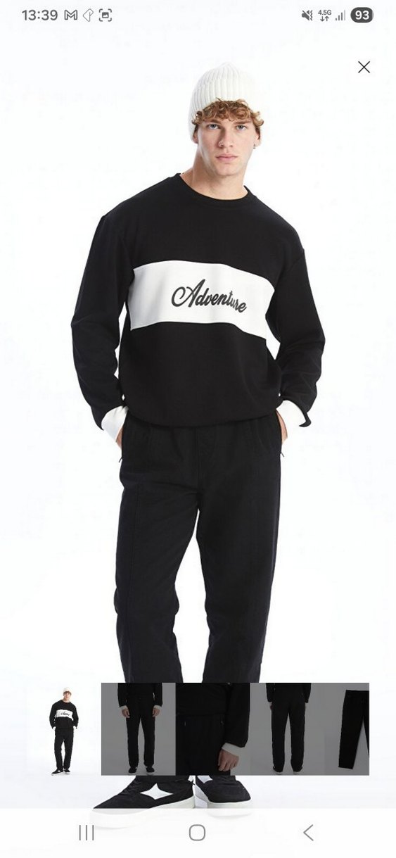 Siyah Kemerli Normal Kesim Erkek Pantolon - Görsel 2