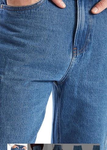 Erkek Lacivert Bol Kesim Kot Pantolon - Görsel 6