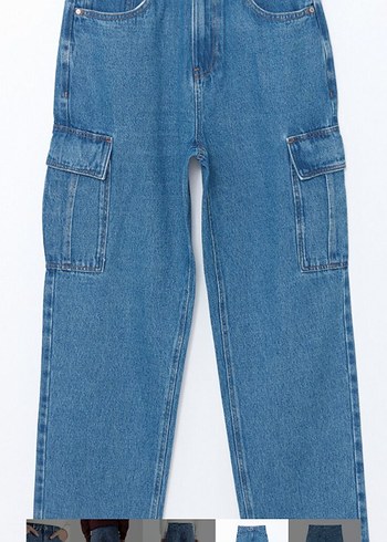 Erkek Lacivert Bol Kesim Kot Pantolon - Görsel 9