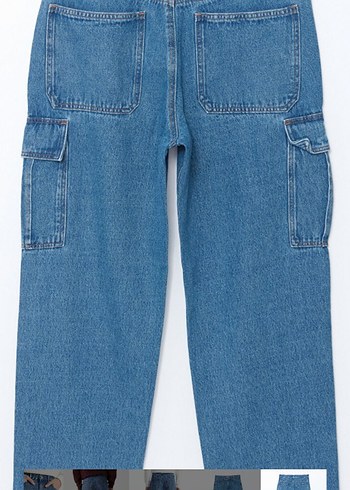 Erkek Lacivert Bol Kesim Kot Pantolon - Görsel 10