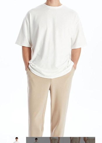 Bej Erkek Pantolon - Regular Fit, Midi Boy - Görsel 5