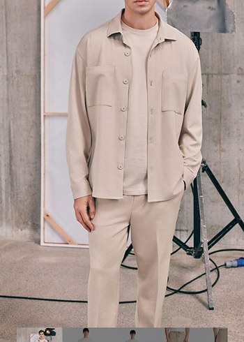 Bej Erkek Pantolon - Regular Fit, Midi Boy - Görsel 4