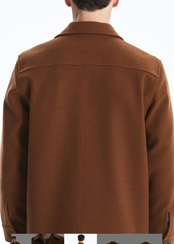 Düğmeli Kahverengi Erkek Midi Ceket - Görsel 4