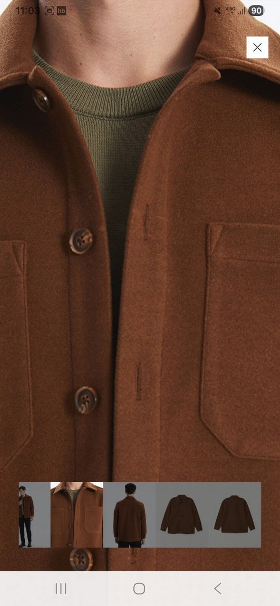 Düğmeli Kahverengi Erkek Midi Ceket - Görsel 3