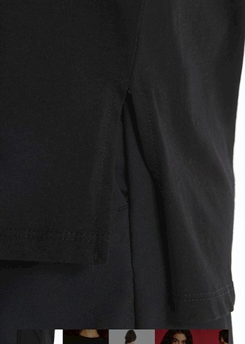 Siyah Baskılı Kadın Kısa Kollu Tişört - Görsel 5