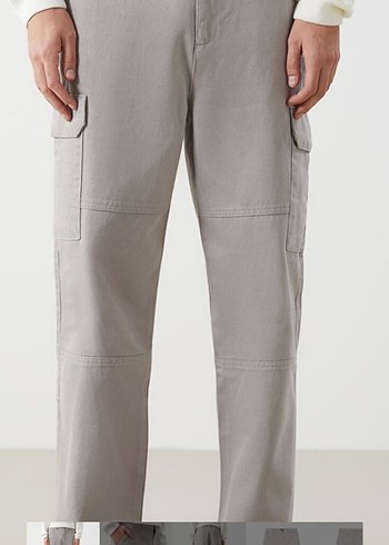 Gri Erkek Rahat Kesim Street Wear Pantolon - Görsel 2