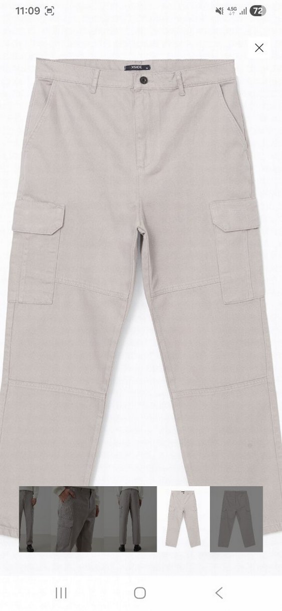 Gri Erkek Rahat Kesim Street Wear Pantolon - Görsel 5