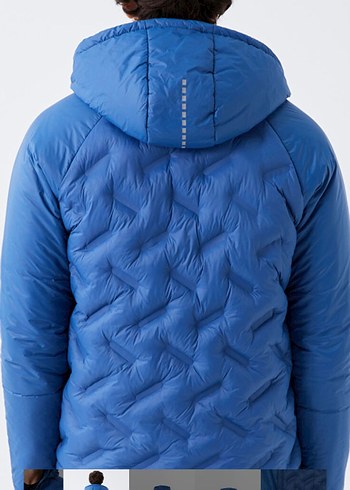 Erkek Mavi Kapüşonlu Fermuarlı Mont - Görsel 5