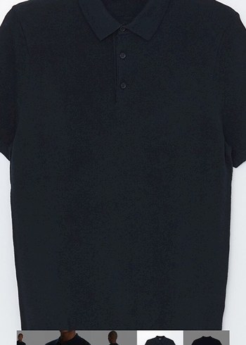 Erkek Lacivert Polo Tişört, Kısa Kollu, Regular Fit - Görsel 6