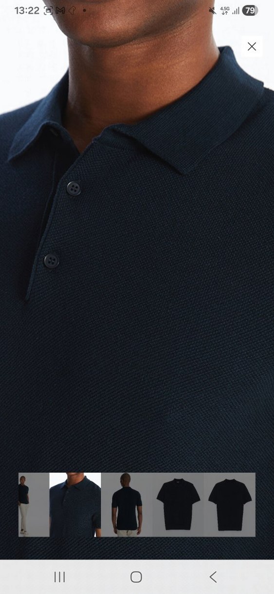 Erkek Lacivert Polo Tişört, Kısa Kollu, Regular Fit - Görsel 4