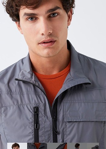 Gri Fermuarlı Erkek yelek - Görsel 3