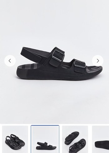 Siyah Tokalı erkek Günlük Sandalet - Görsel 2