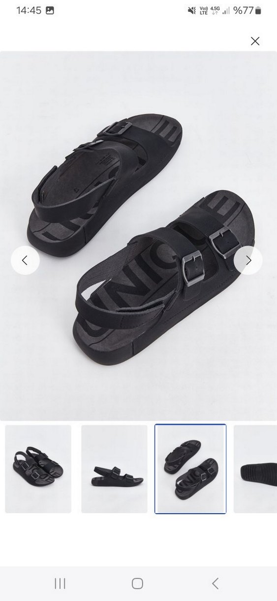 Siyah Tokalı erkek Günlük Sandalet - Görsel 3