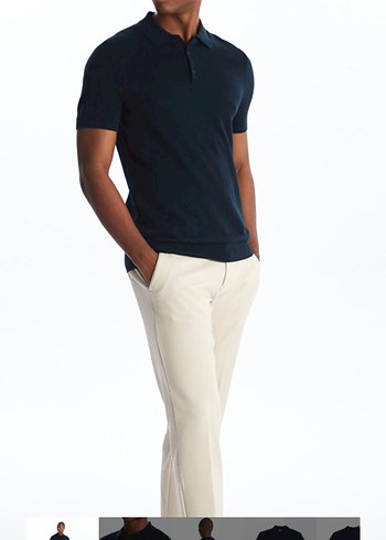 Erkek Lacivert Polo Tişört, Regular Fit, Kısa Kollu - Görsel 3