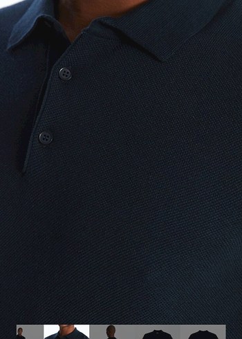 Lacivert Erkek Polo Tişört Regular Fit - Görsel 4