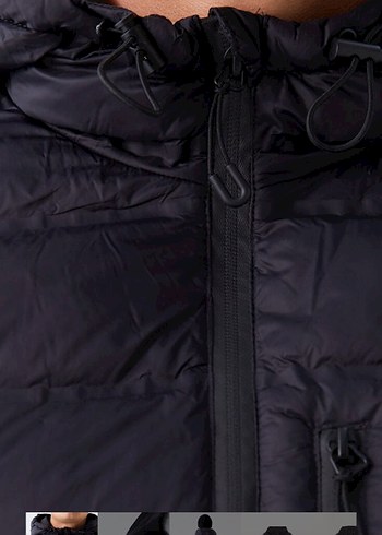 Siyah Kapüşonlu Erkek Şişme Mont - Görsel 4