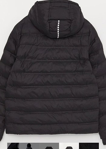 Siyah Kapüşonlu Erkek Şişme Mont - Görsel 8