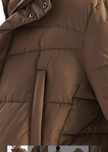 Bej Erkek Midi Mont Fermuarlı - Görsel 3