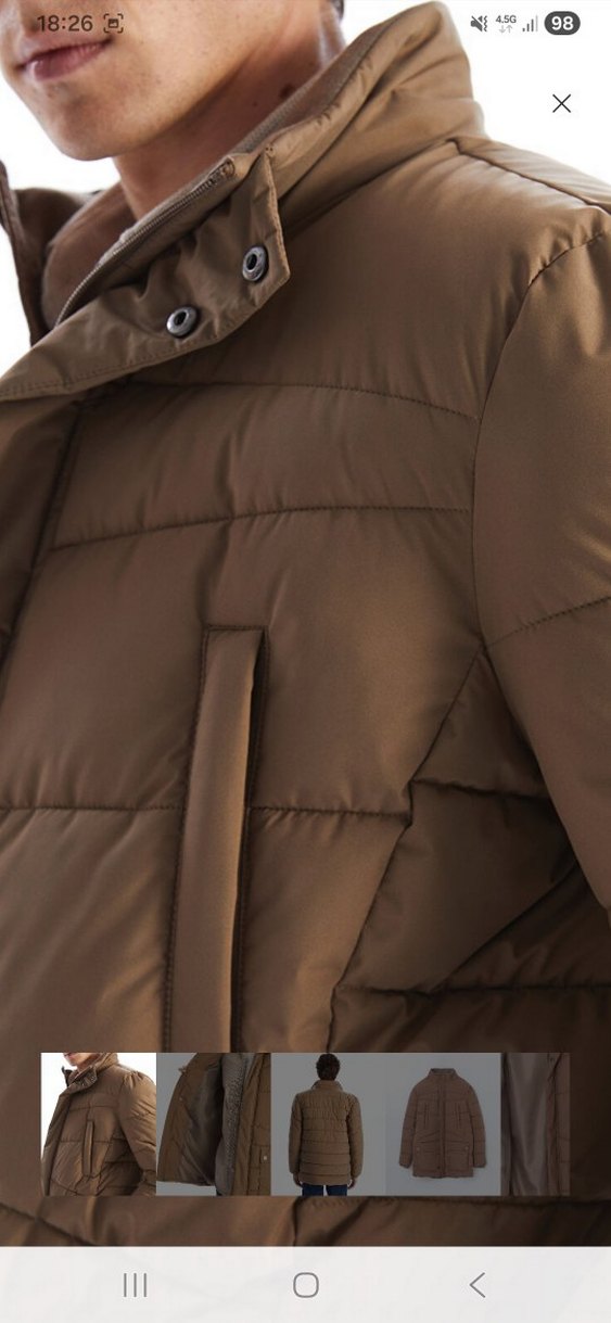 Bej Erkek Midi Mont Fermuarlı - Görsel 3