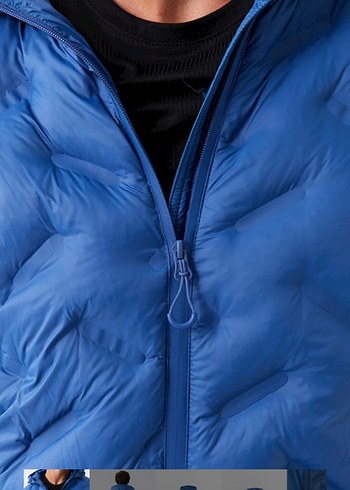 Erkek Mavi Kapüşonlu İnce Şişme Mont - Görsel 4