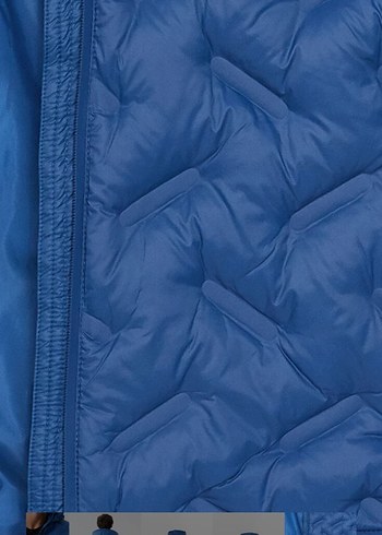 Erkek Mavi Kapüşonlu İnce Şişme Mont - Görsel 8