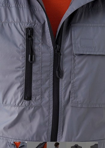 Gri Erkek Fermuarlı yelek - Görsel 4