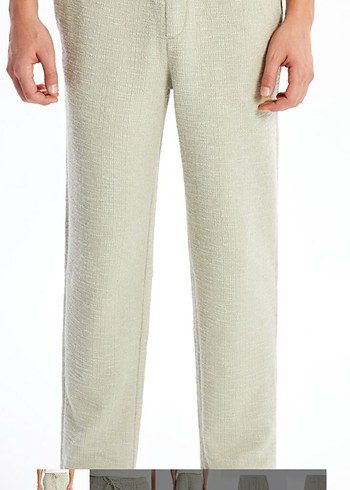 Gri Keten Erkek Pantolon Regular Fit - Görsel 2