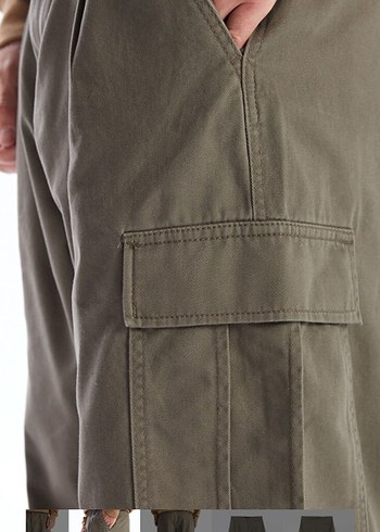 Kemerli Gri Rahat Kesim Erkek Pantolon - Görsel 3