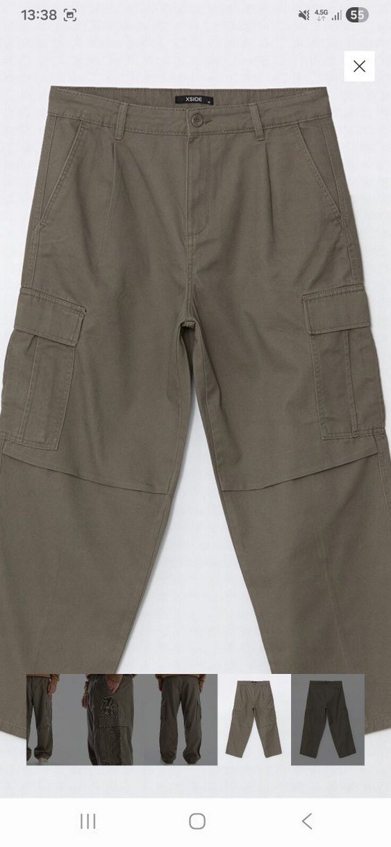 Kemerli Gri Rahat Kesim Erkek Pantolon - Görsel 5