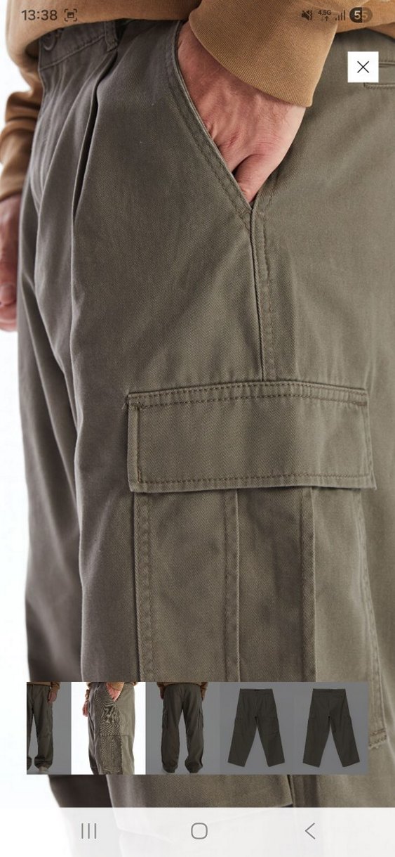 Kemerli Gri Rahat Kesim Erkek Pantolon - Görsel 3