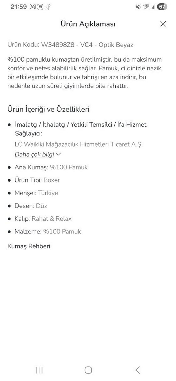 Erkek Beyaz Mini Boxer - Görsel 3