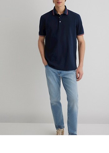 Mavi Jeans Erkek Lacivert Denim Polo Tişört