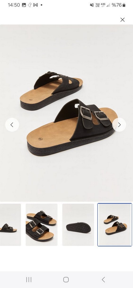 Siyah Erkek Günlük Tokalı Terlik - Görsel 5