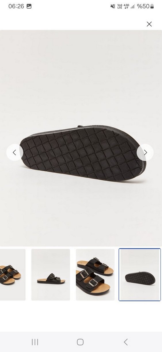 Tokalı Siyah Erkek Terlik - Görsel 4