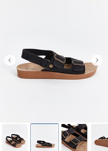 Siyah Toka Detaylı Kadın Dolgu Topuk Sandalet - Görsel 2