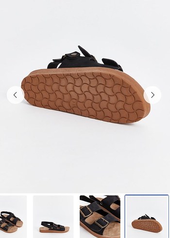 Siyah Toka Detaylı Kadın Dolgu Topuk Sandalet - Görsel 4