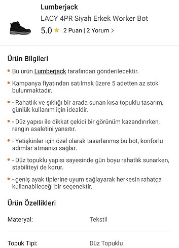 Lumberjek erkek outdoor bot - Görsel 8