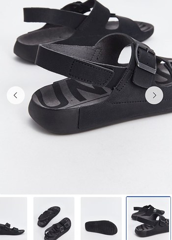 Siyah Tokalı erkek Sandalet - Görsel 5