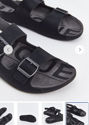 Siyah Tokalı erkek Sandalet - Görsel 6