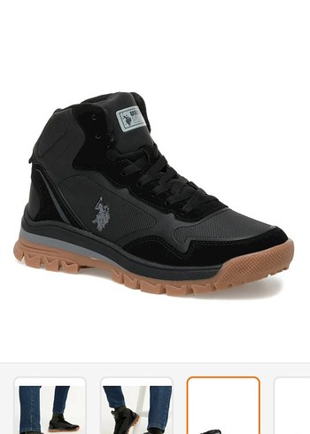 U.S. Polo Assn. Siyah Erkek Bağcıklı Bot - Görsel 3
