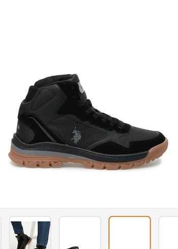 U.S. Polo Assn. Siyah Erkek Bağcıklı Bot - Görsel 4