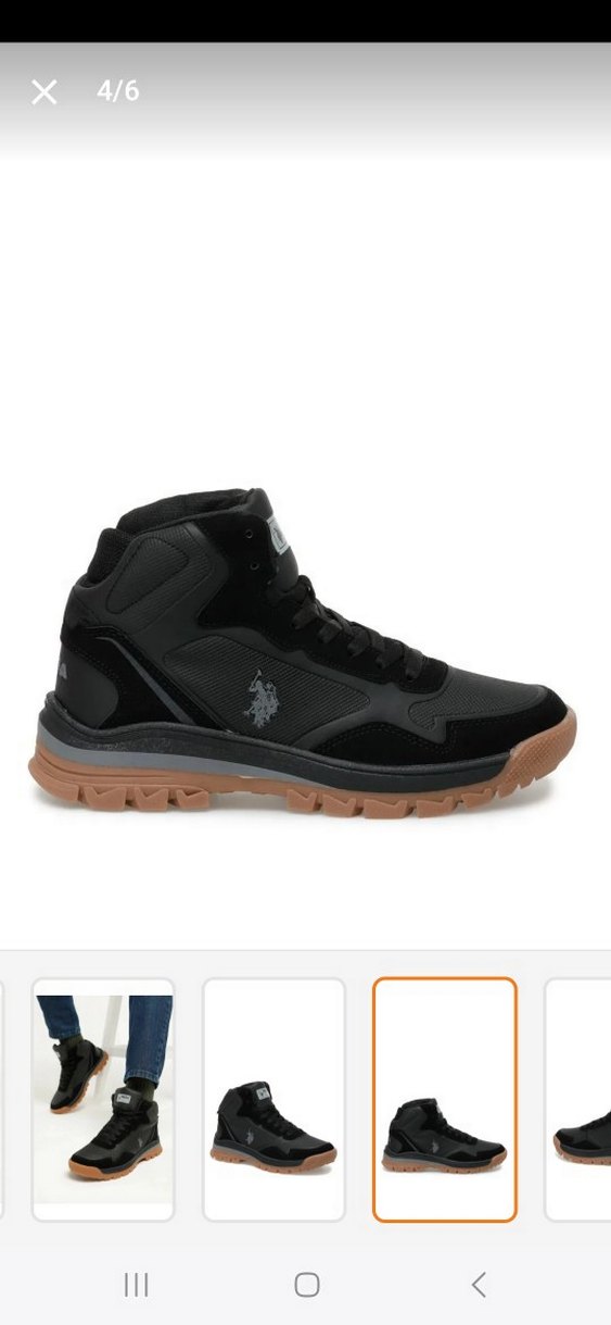 U.S. Polo Assn. Siyah Erkek Bağcıklı Bot - Görsel 4