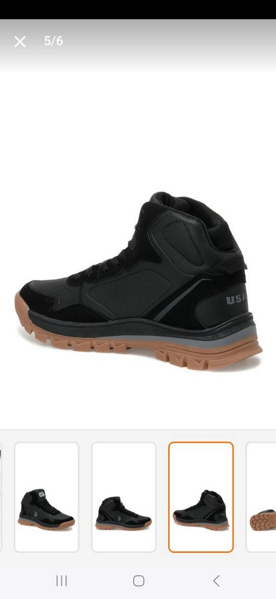 U.S. Polo Assn. Siyah Erkek Bağcıklı Bot - Görsel 5