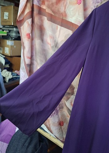 Mor Uzun Kollu Salaş ferace - Görsel 2