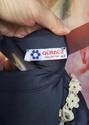 Nakışlı Lacivert Uzun Bohem Elbise - Görsel 5