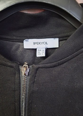 Siyah Fermuarlı Kadın Sweatshirt - Görsel 2