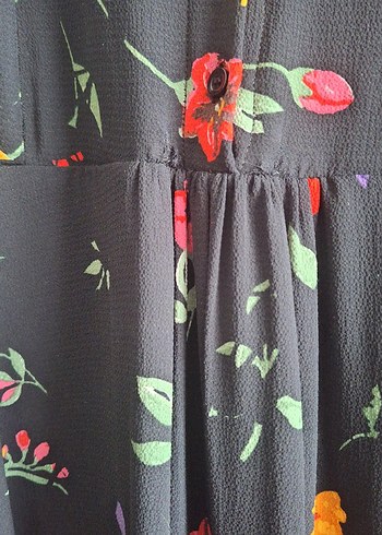 Çiçek Desenli Uzun Bohem Elbise - Görsel 2