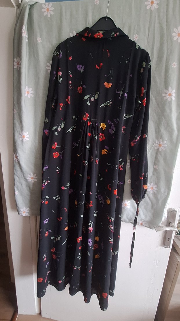 Çiçek Desenli Uzun Bohem Elbise - Görsel 4